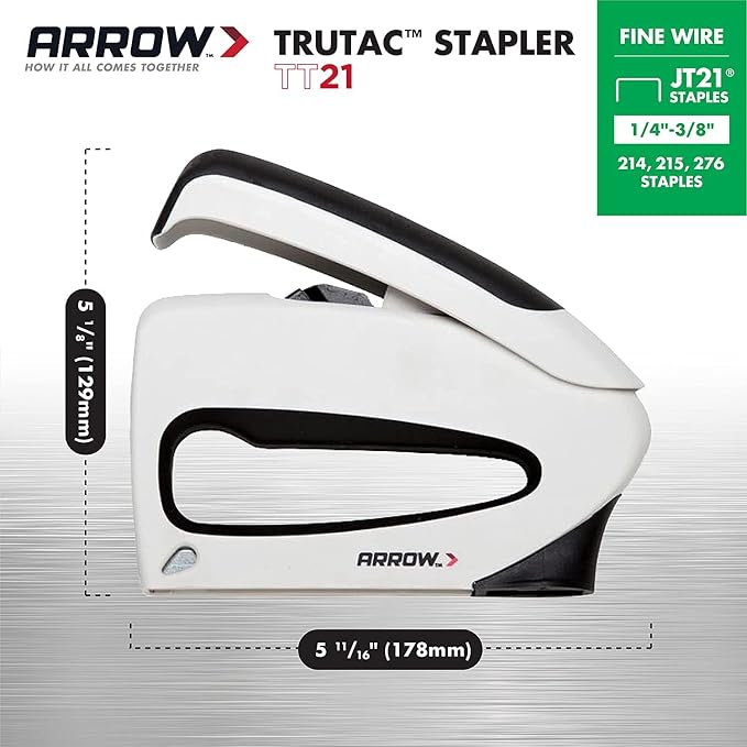 Arrow TT21 TruTac Forward Action Staple Gun, Manual Push Stapler - Image 3