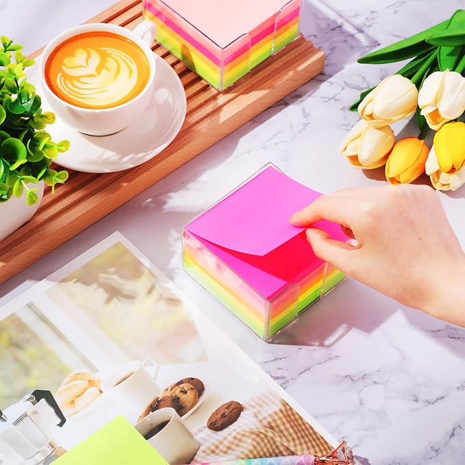 Resurhang 1000 Pieces Small Note Pad 3.4 Inch x 3.4 Inch Square Memo Cube - Image 6