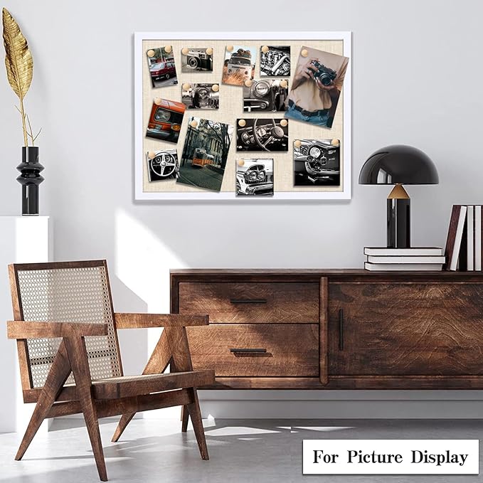 2 Pack Large Bulletin Board, 23 "x17 White Cork Boards for Walls with Frame, Pin Display Board Vision Board for Home School Office Decor-DeskLoop Office