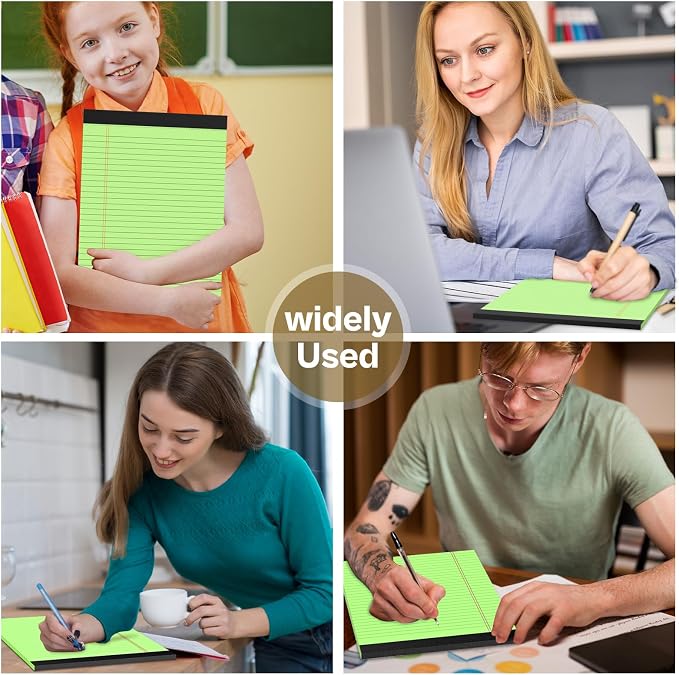 4 Pack Green Legal Pads 8.5 x 11 Green Note Pads 8.5 x 11 Notepad 8.5 x 11 - Image 7