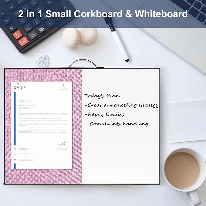 Small White Board Cork-Board Combo - Image 4