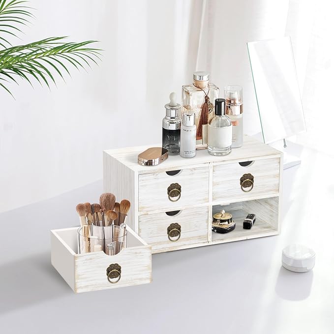 Wood Desk Organizer, Tabletop Storage Organization Box - Image 8
