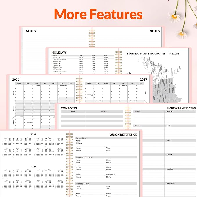 SUNEE Academic Planner 2026-2027 – Weekly & Monthly Planner, July 2026 to June - Image 4
