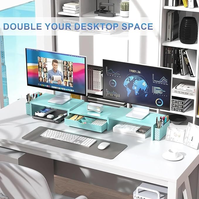 gianotter Dual Monitor Stand Riser, Desk Organizer - Image 6