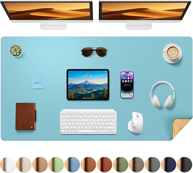 Aothia Cork Desk Mat by AothiaSimpleNaturalUnique
