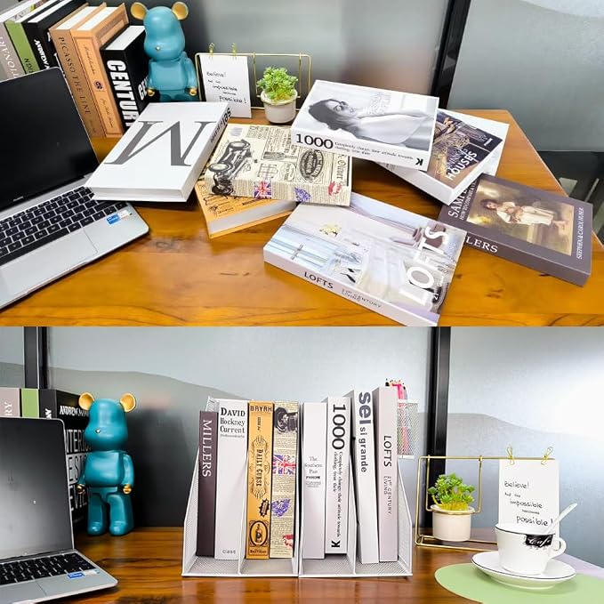 Mesh Magazine File Holder, 2 Pack Set, Desk Organizer | Sturdy metal mesh file - Image 4
