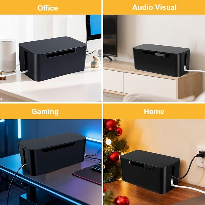 Eichzer Cable Management Box, Premium Cord Organizer Box to Hide Surge - Image 9