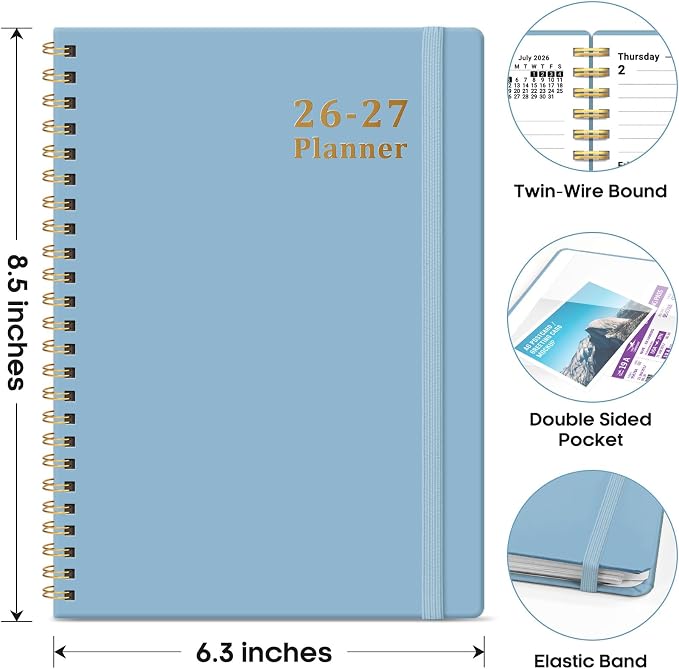 Planner 2026-2027, 6.3" x 8.5" Weekly and Monthly Academic Year Planner Calendar - Image 4