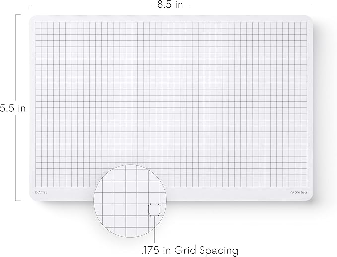 Notsu Graph Desk Notepad 2 Pack | Minimalist Graphing Memo Mouse Pads - Image 2