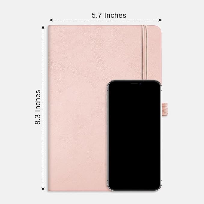 RETTACY Dotted Journal Notebook, 192 Pages, A5 Medium Size, Leather Hardcover - Image 8