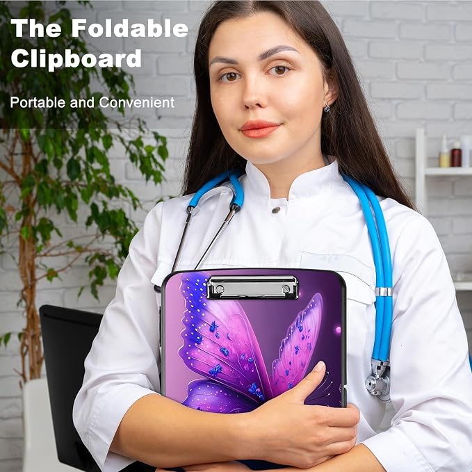 Clipboard with Storage, Heavy Duty Plastic Storage Clipboard with Low Profile - Image 5