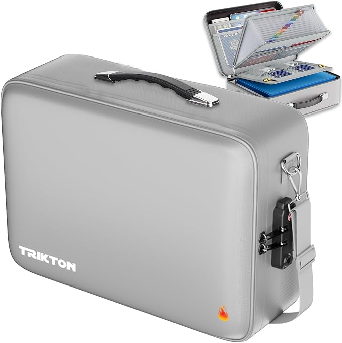 XXL Legal-Size Fire & Water-Resistant Document Box by TRIKTON