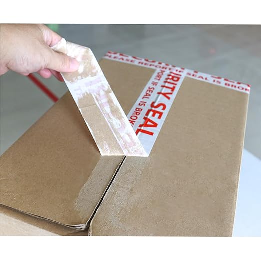 BOMEI PACK Security Seal Tape, Please Report if Seal is Broken Printing Packing Tape with Dispenser, 2.4mil 2inch x 60yds, 6Rolls Heavy Duty Fragile Tape Refills for Shipping, Moving and Sealing-DeskLoop Office