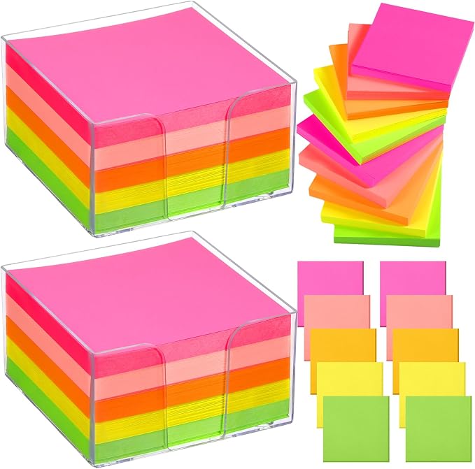 Resurhang 1000 Pieces Small Note Pad 3.4 Inch x 3.4 Inch Square Memo Cube by Resurhang