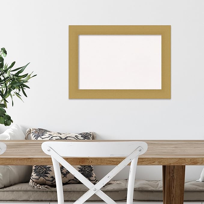 Amanti Art White Cork Board for Wall, 16x22 Vision Board with Gold Frame, Small Corkboard Office Decor for Home Organization, Casual Corkboard Pinboard to Display Items for Home Organization in-DeskLoop Office