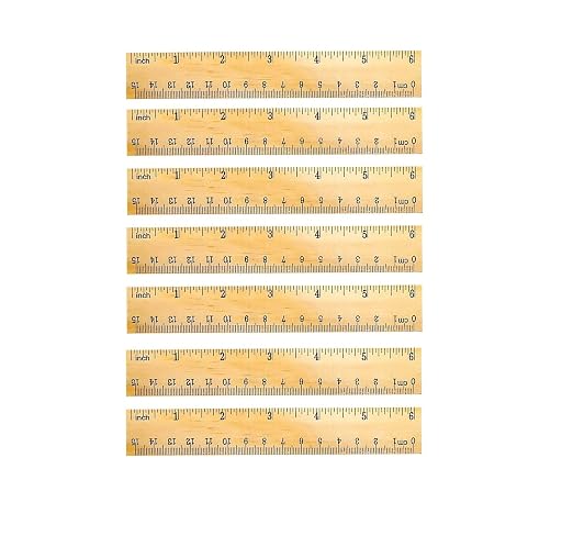 72 Pack Wooden Ruler 6 Inch Rulers Bulk Wood Measuring Ruler Office Ruler 2 by SZLFSX