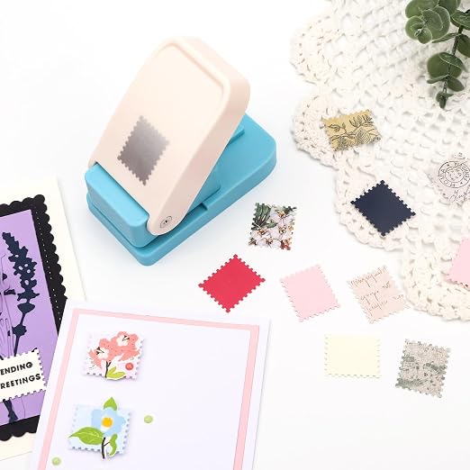 2 Pcs Stamp Punch, Rectangular Postage Shape Paper Punch, Square Hole Stamps - Image 4