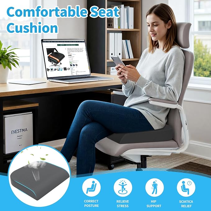 TranquilRelax XLarge Seat Cushion, Soft Foam Cushion - Image 7