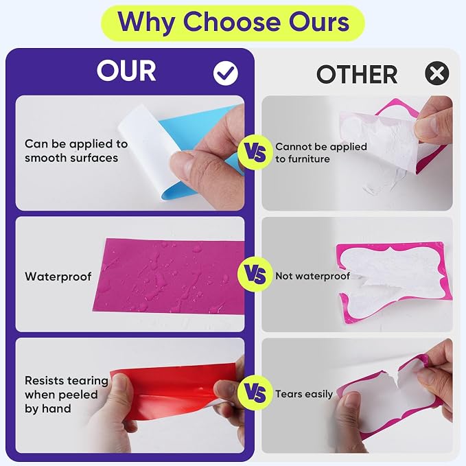 Removable Large Moving Labels for Boxes, 4 x 2 Inch Waterproof Colored Labels - Image 3