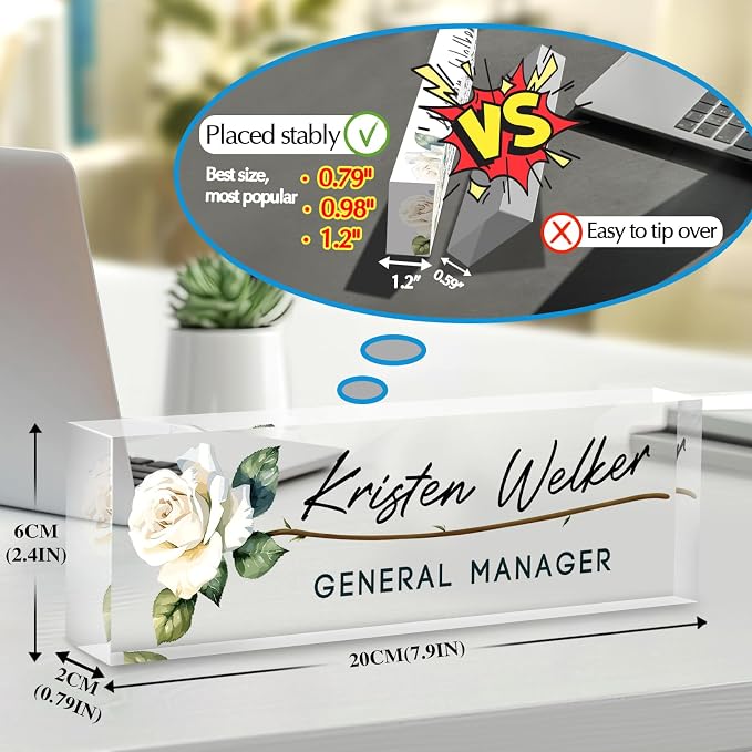Desk Name Plate Personalized, Custom Name Plate - Image 2