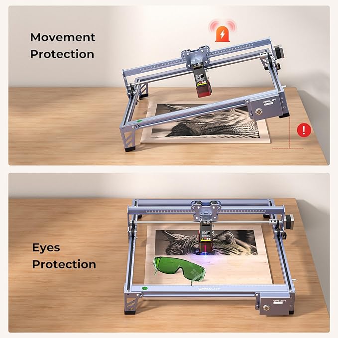 Creality Falcon 5W Laser Engraver Machine, 72w High Precision 0.06mm Laser Cutter and Engraving Machine for Wood Metal Leather Acrylic Glass, 10000mm/min, Offline Usage, CNC Laser Engraver-DeskLoop Office