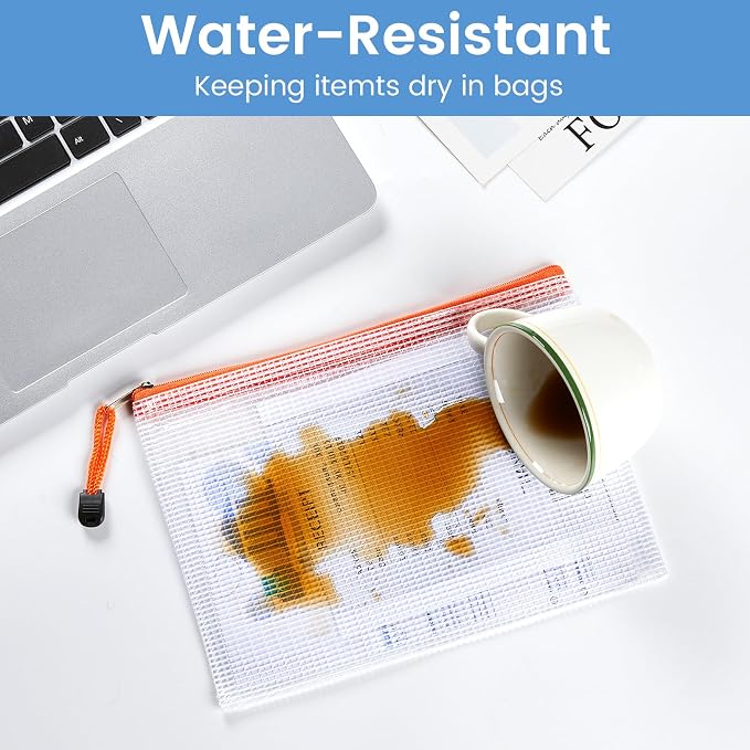 Sooez 24 Pack Mesh Zipper Pouch Bags - Image 6