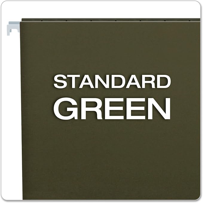Pendaflex Recycled Hanging Folders, Letter Size, Standard Green, Standard Green - Image 2