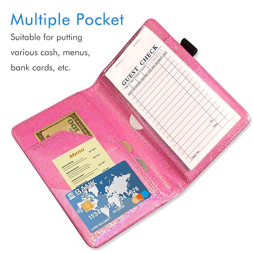 ACdream Server Books for Waitress, Guest Book Note Pad, Cute Pocket Leather - Image 2