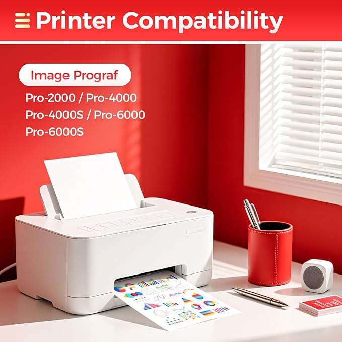 PFI-1700 Pigment Ink Tank Set 12-Pack 700ml High Capacity Replacement for Canon PFI-1700 PFI1700 Ink Cartridges Compatible for Canon imagePROGRAF Pro-2000 Pro-4000 Pro-4000s Pro-6000 Pro-6000s Printer-DeskLoop Office