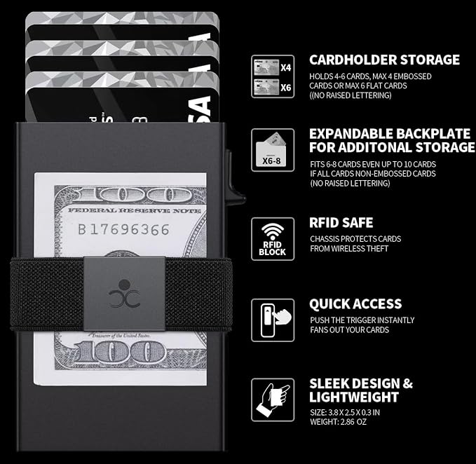 SEMORID Slim Aluminum Card Holder Wallet - Image 7