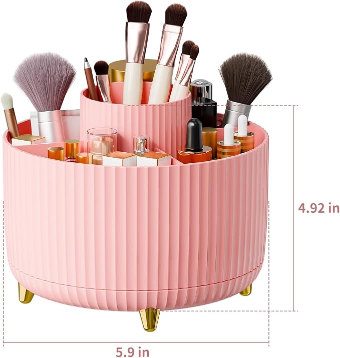 fanado 360° Rotate Makeup Brush Holder Organizer, Makeup Organizers Countertop - Image 4
