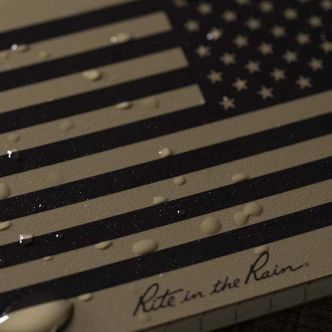 Rite in the Rain Weatherproof Top Spiral Notebook, Tan American Flag Cover - Image 8