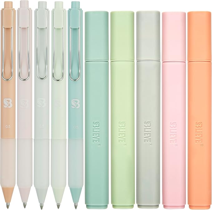 BLIEVE Bible Highlighters And Pens No Bleed, Chisel Tip & Rollerball Pens by BLIEVEART