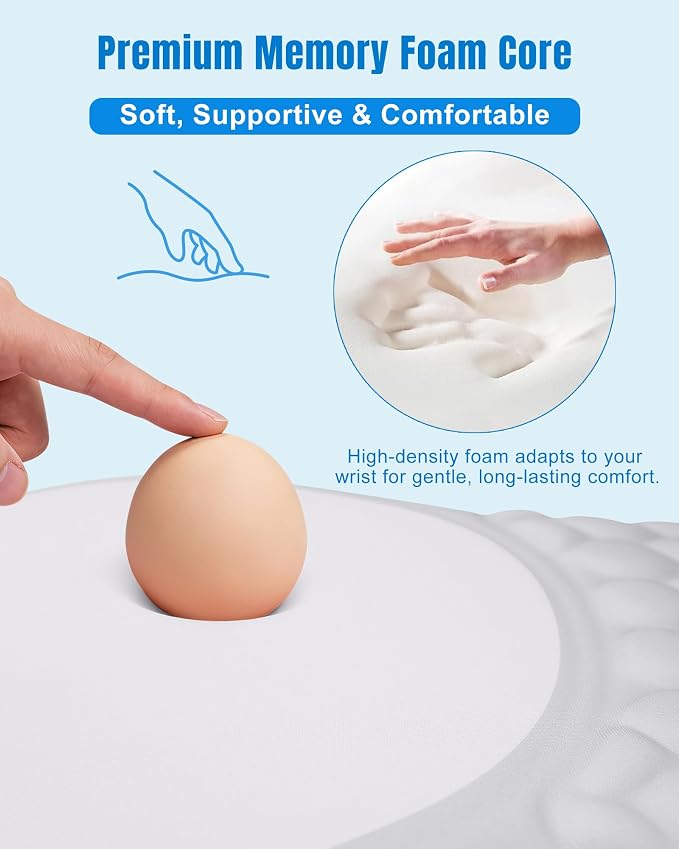 Ergonomic Mouse Pad with Wrist Rest, Slope Design Memory Foam Support, Smooth - Image 3