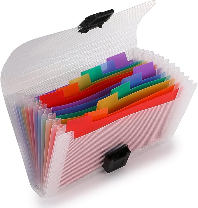 BTSKY 13 Pocket Accordian File Organizer- Plastic Wallet - Image 5