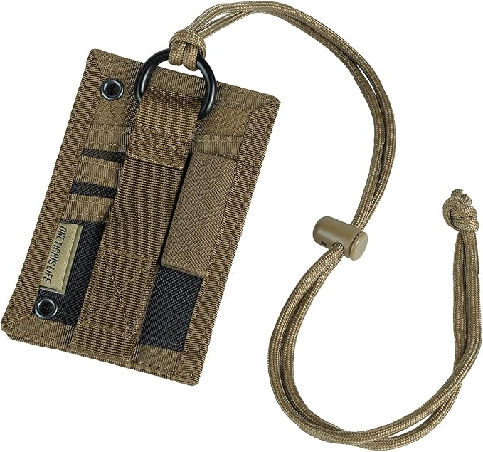 OneTigris Tactical ID Card Holder Hook & Loop Patch Badge Holder Neck Lanyard by OneTigris