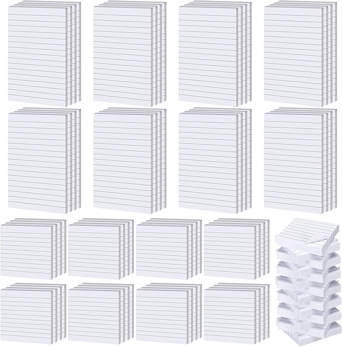 Yexiya 64 Pcs Lined Sticky Notes Self Stick Notes with Lines Bright Assorted Colors Sticky Pad for Home Office Products Post Memos, 1920 Sheets(3 x 3 Inch, 4 x 6 Inch,Mixed Color)-DeskLoop Office