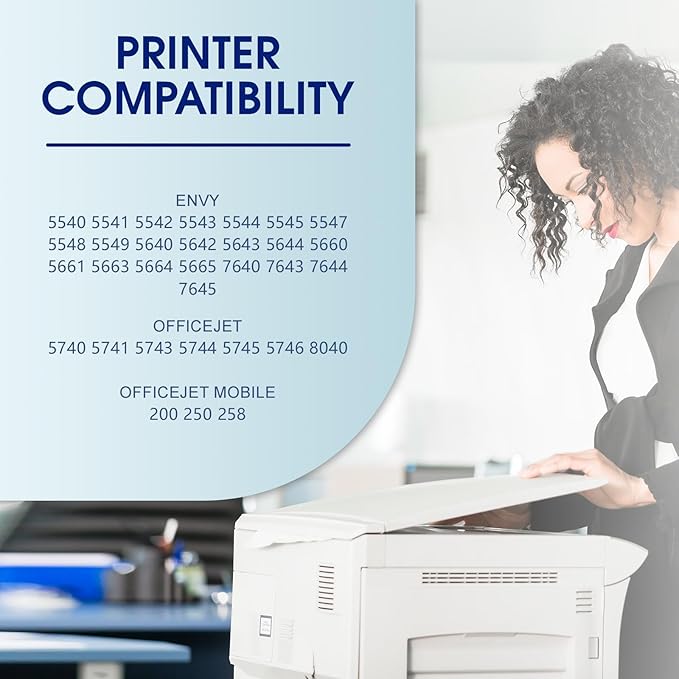 62XL Ink Cartridge Combo Pack Compatible for HP Ink 62 62XL Ink Cartridges Works with Envy 7640 5540 7645 5660 OfficeJet Mobile 200 250 OfficeJet 5740 8040 5745 7644 (Black and Color) 2 Pack-DeskLoop Office