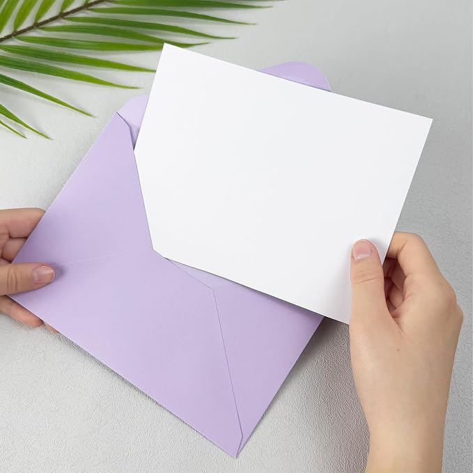 50 PCS Purple Colorful A7 Envelopes - Image 4