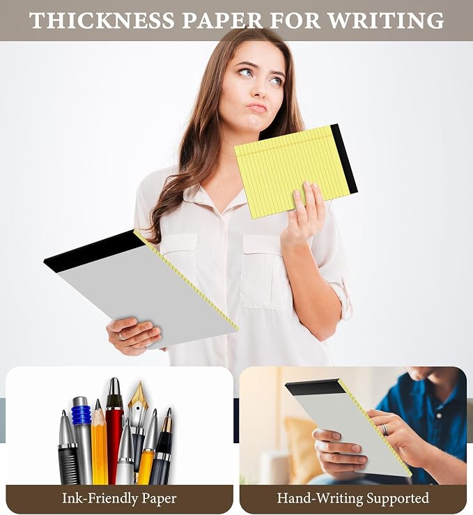 Small Legal Pads 5x8 Notepad, 6 Pack Note Pads 5x8 College Ruled Writing Pads - Image 4