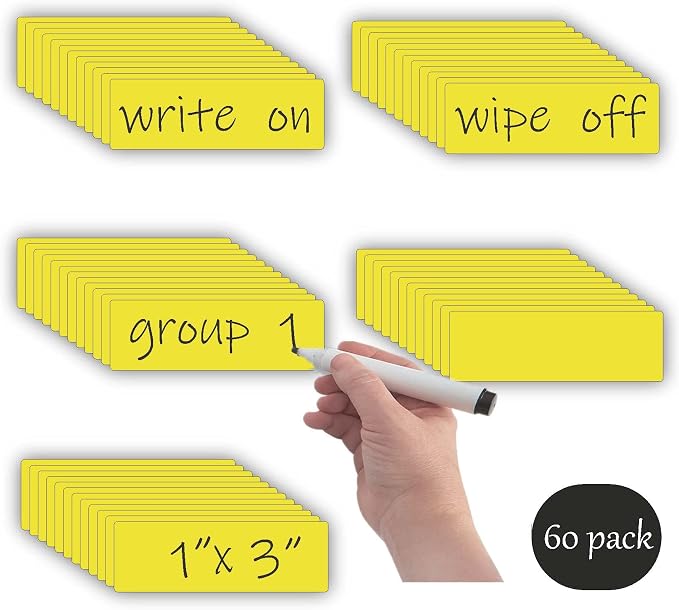 STTMGN Dry Erase Magnetic Labels, Write On Magnets Sticker, Real - Image 2