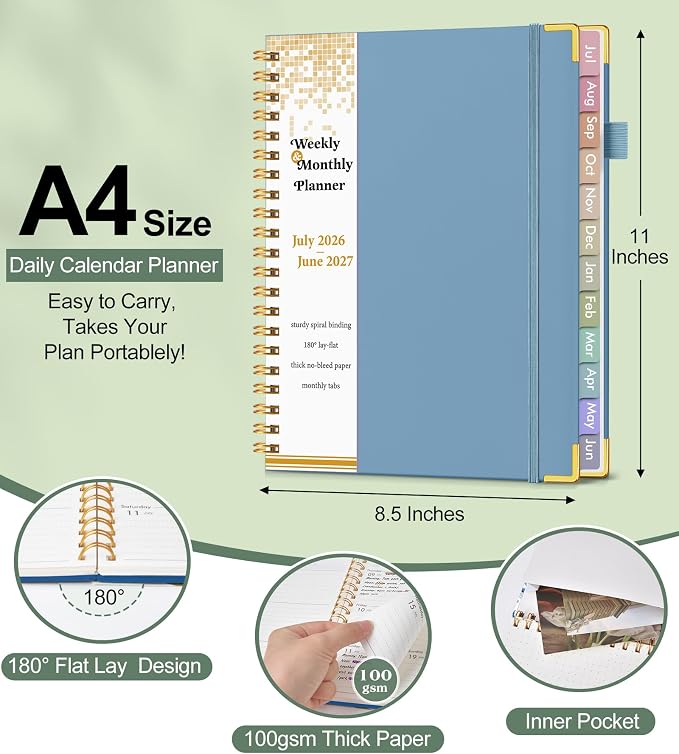 Academic Planner 2026-2027, Hardcover Weekly and Monthly Calendar Planner from - Image 5