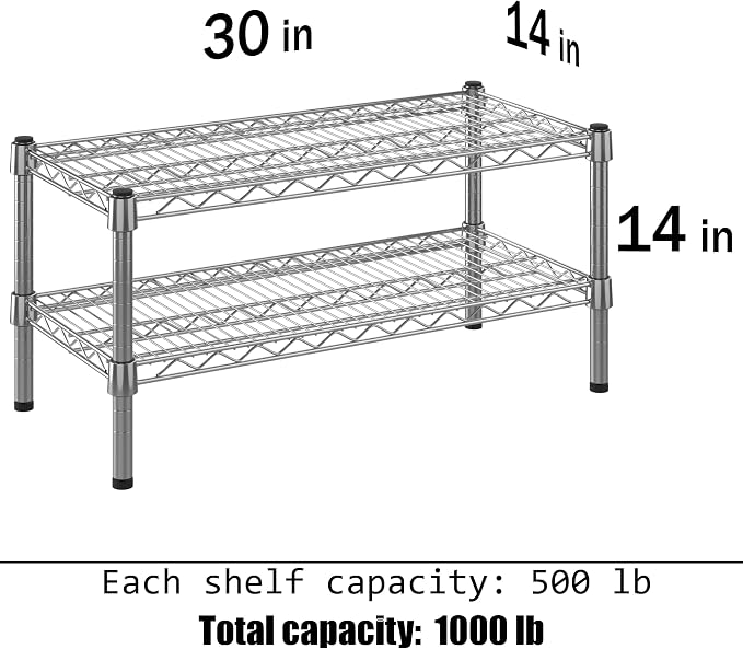 Regal Altair 14" Deep x 30" Wide x 14" Height Wire Shelving Kit | 2-Tier | NSF - Image 3