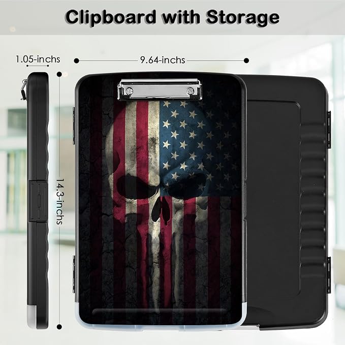 Clipboard with Storage, Office Supplies Nursing Clipboards Folder with Pen - Image 2