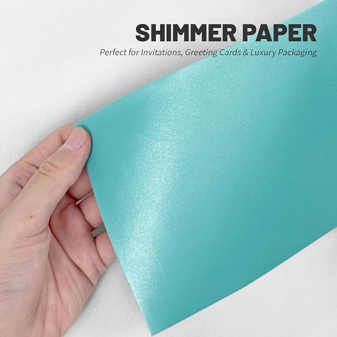 50 PCS 4x6 Pearl Blue Envelopes - Image 4