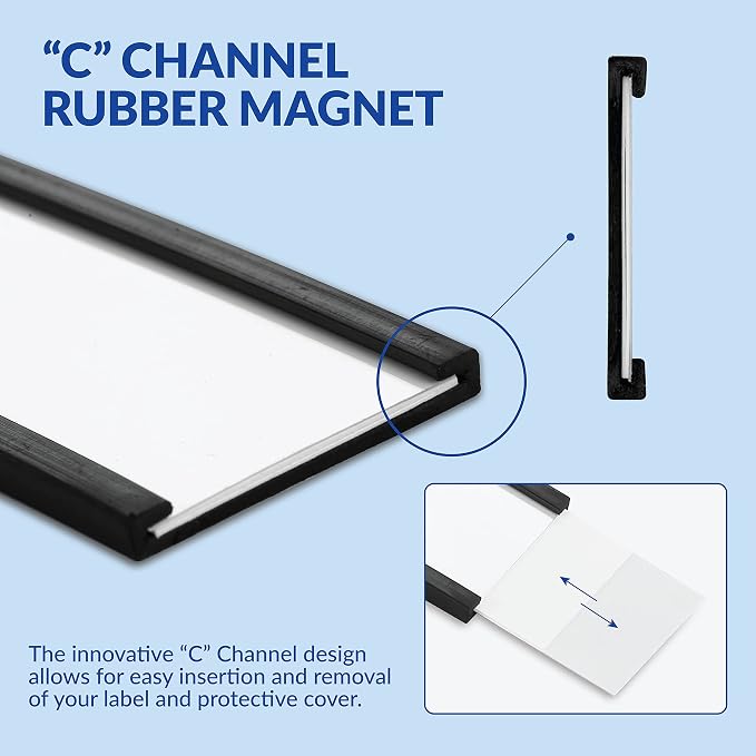 50 Pack "C" Channel Magnetic Label Holders 1x3 - Image 7