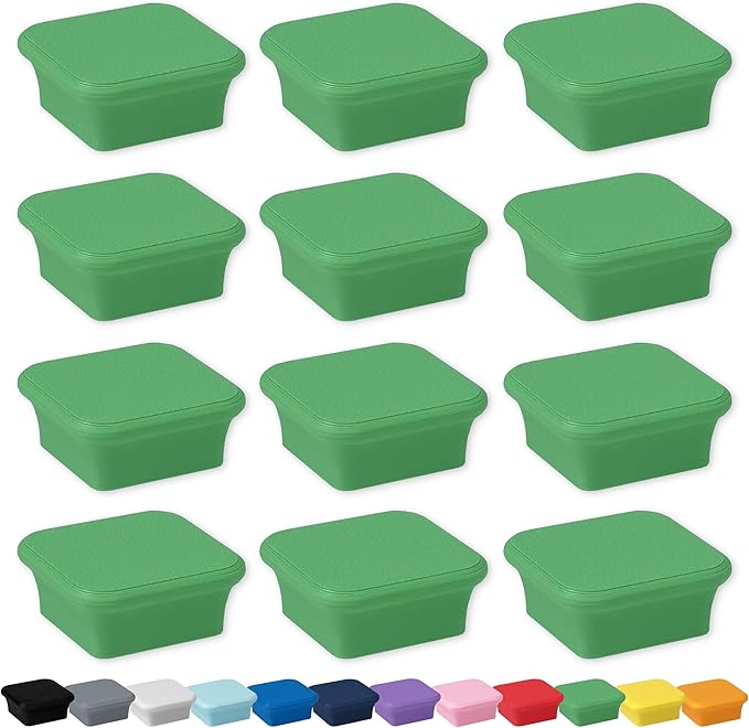 Glassboard Studio MiniBar Magnet - Strong Neodymium Rare Earth Magnets - Fridge, Whiteboard, Locker & Magnetic Glassboards - Ideal for Crafting & Office Use - Strong Fridge Magnets (Spring Green, 12)-DeskLoop Office