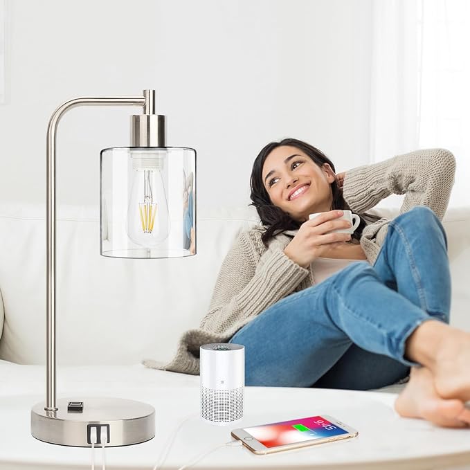 Industrial Touch Control Table Lamps Set of 2 - Image 8
