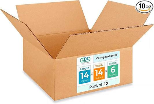 Medium Moving & Shipping Boxes 14x14x6 inches by IDLPackaging