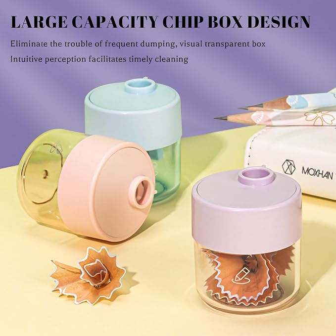 Pencil Sharpener 3 Pack Single Hole Manual Pencil Sharpeners - Image 5